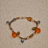 Handmade Juicy Citrus Bracelet with Czech Beads